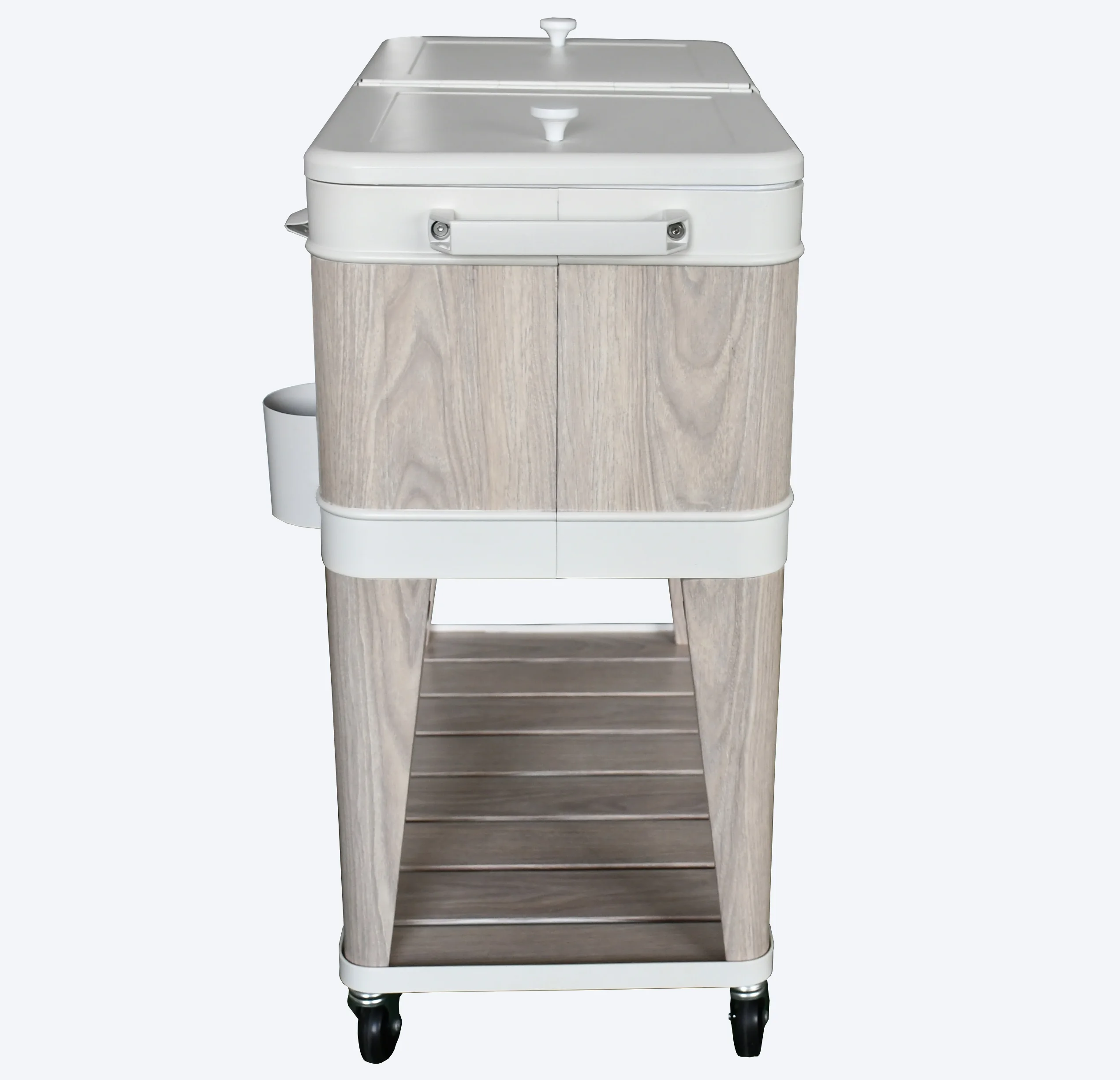 Top quality OEM 80L custom retro cooler cart picnic beach camping metal Ice cooler Business Gifts