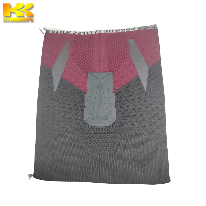 high elastic knitted fabric upper material custom 3d upper casual comfort sports shoe upper breathable knitted upper