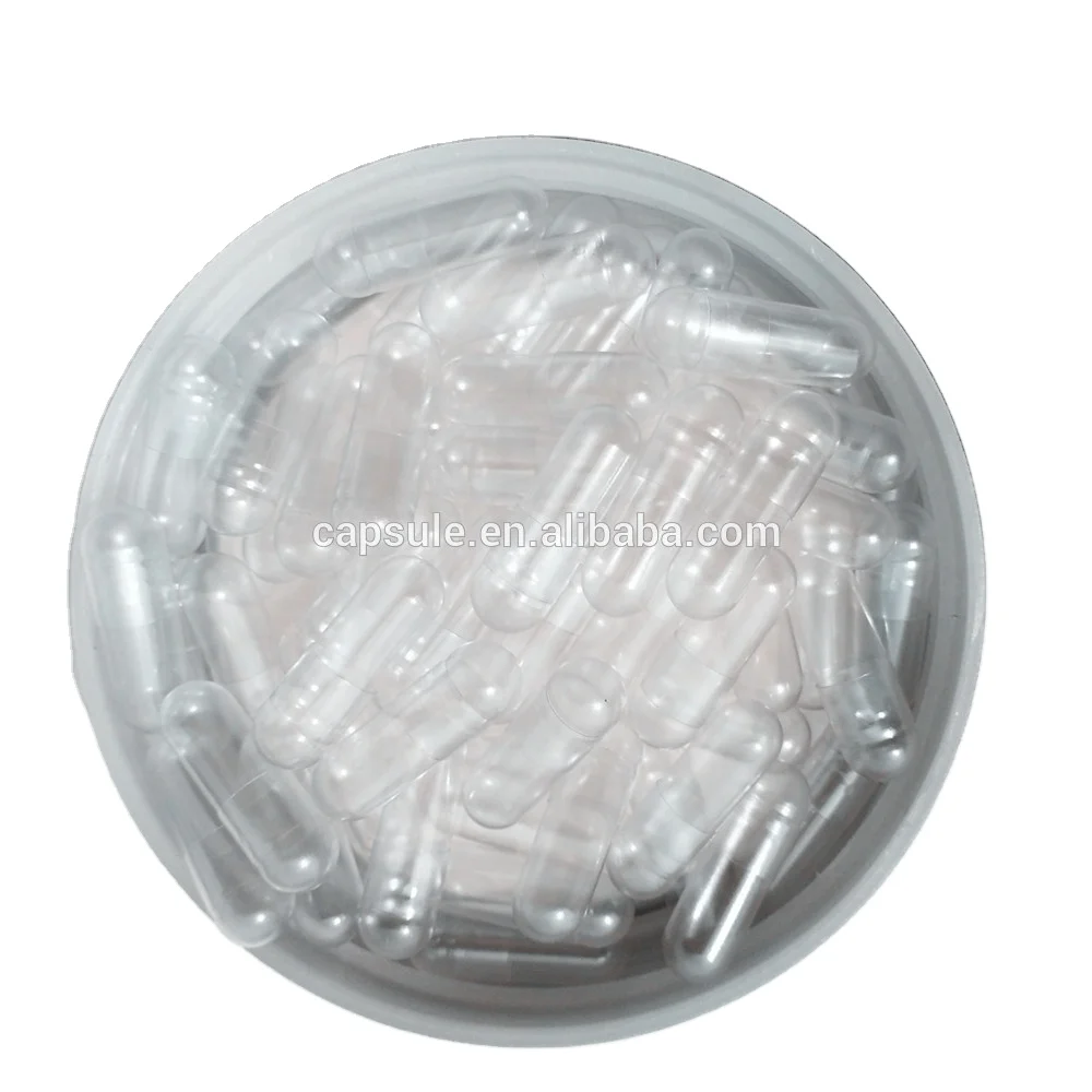 Transparent clear color natural HPMC vegetable empty hard GMP certificate capsules shell size 00 0 1 2 for vegetarians