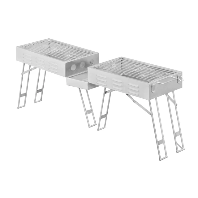 Сверхмощный коммерческий гриль для барбекю на древесном угле из нержавеющей стали с вентилятором dranght