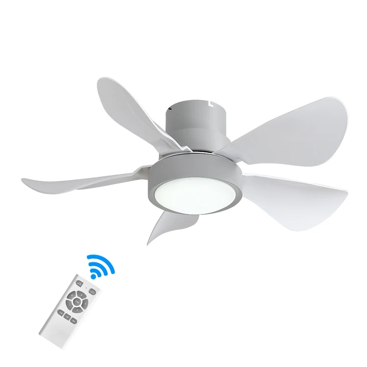 Modern Design 32 Inch 5 Abs Blade Dc Motor Decorative Remote Control Led Ceiling Fan With Light