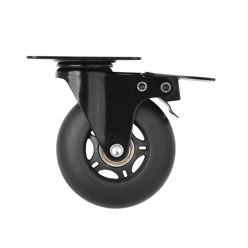 Hot Sale Furniture Caster Wheels 3 Inch TPR Anti-Static Caster Rubber Swivel Brake Office Chair Caster Wheels