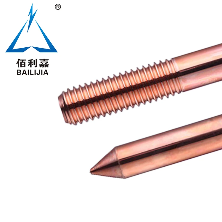 2023 Factory Custom Electrical Pure Copper Overhead Line Grounding Electrode Earth Rod