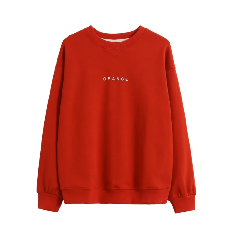 2022 New Design OEM 100% Cotton Pullover Solid Custom Logo Embroidery Women Sweatshirt