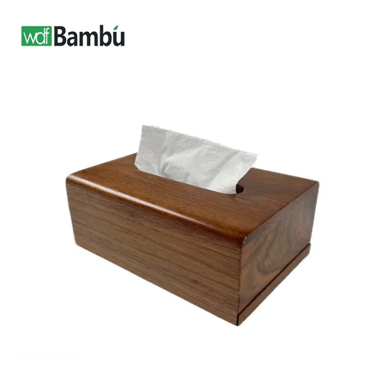 Factory Direct Home Desk top Organizer Tissue Container Facial Box Multifunctional Wooden Napkin Storage wood  tissue holder