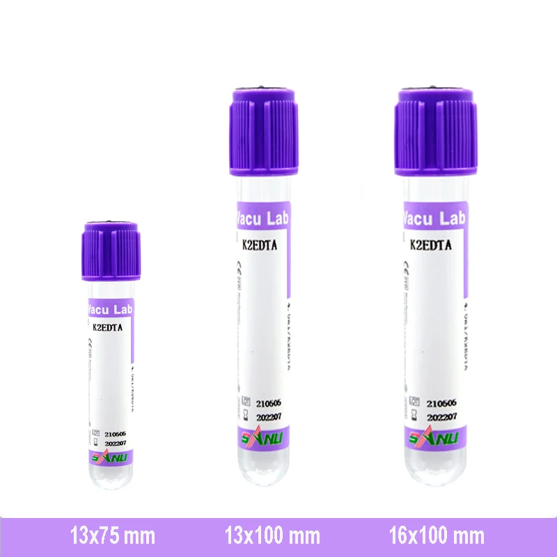 Фиолетовый Топ K2/K3EDTA вакуумная Пробирка для сбора крови от производителя