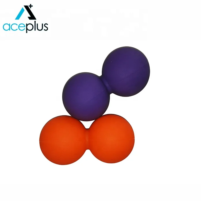 Black Silicone Double Lacrosse Massage Ball Peanut Massage Ball