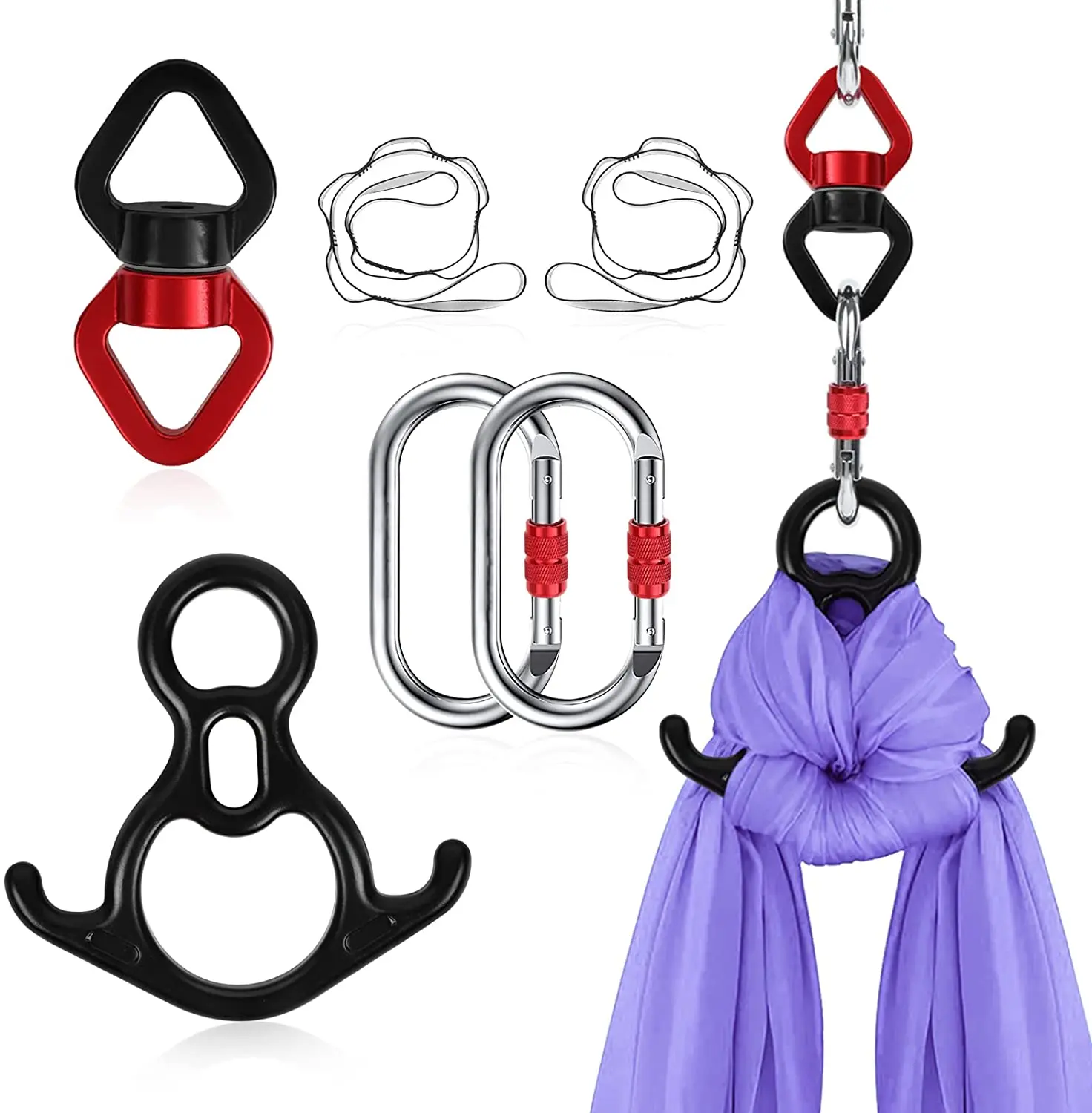 Best Soft High Strength Colorful Aerial Silks 5m Anti Gravity Single Antigravity Nylon Parachute Yoga Hammocks For Sale