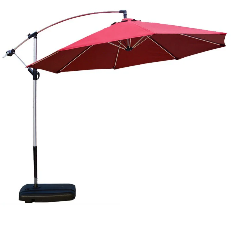 Outdoor Hanging Banana Umbrella Waterproof Aluminum Restaurant Sunshade Round Outdoor Patio Parasol Outdoor Furniture Modern