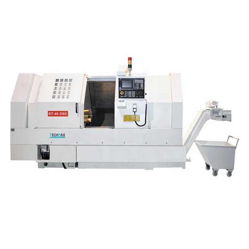 Heavy Duty KT40 CNC Turning Lathe Metal Turret Type Slant Bed CNC Lathe Machine with fanuc control