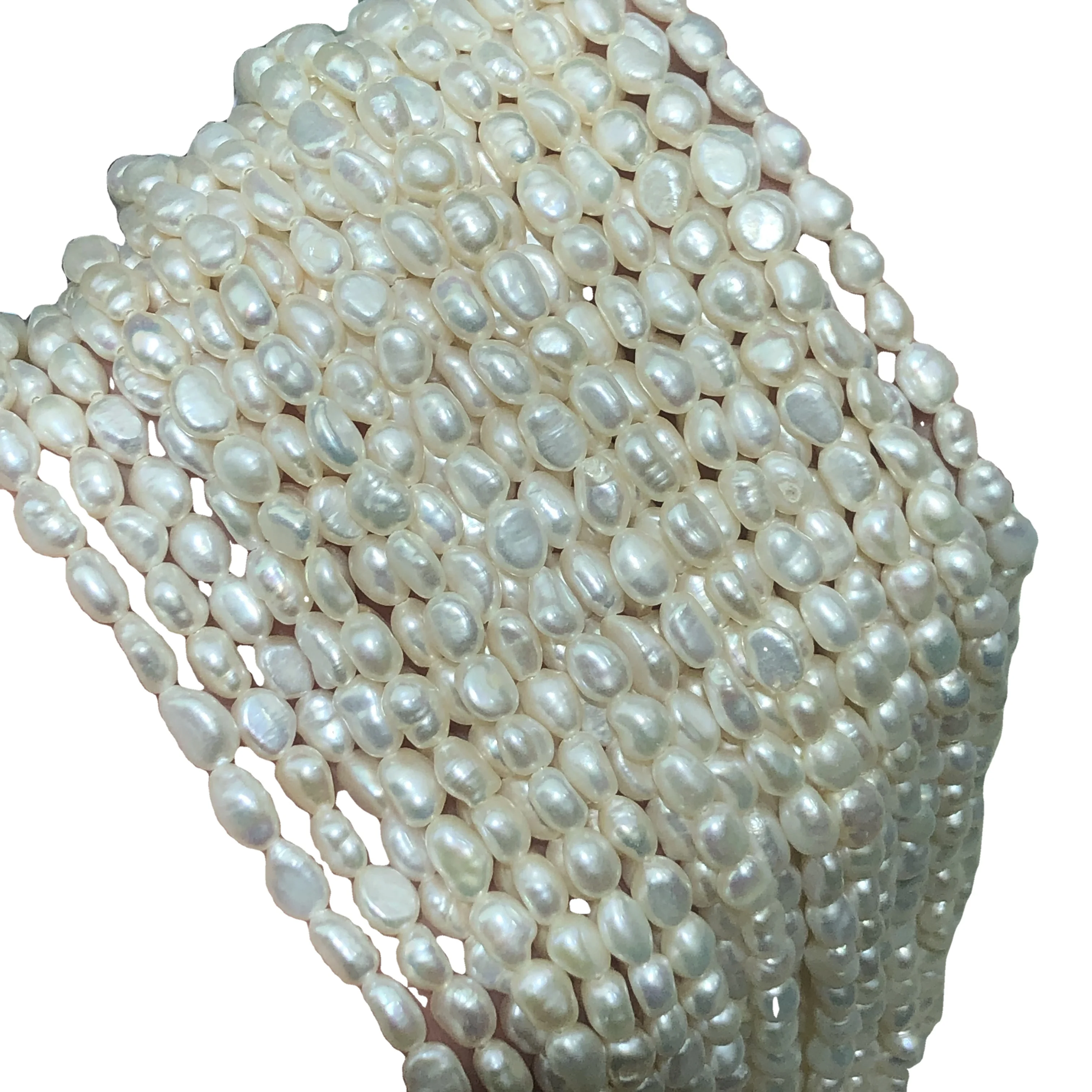 Natural straight hole freshwater pearl 4-12mm Baroque irregular pearl loose bead bracelet necklace jewelry wholesale