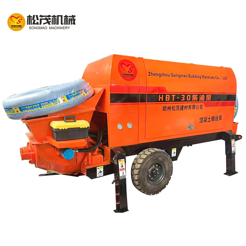 Concrete Conveyor Pump Concrete Pump 60m Automatic Concrete Mixer With Pumps