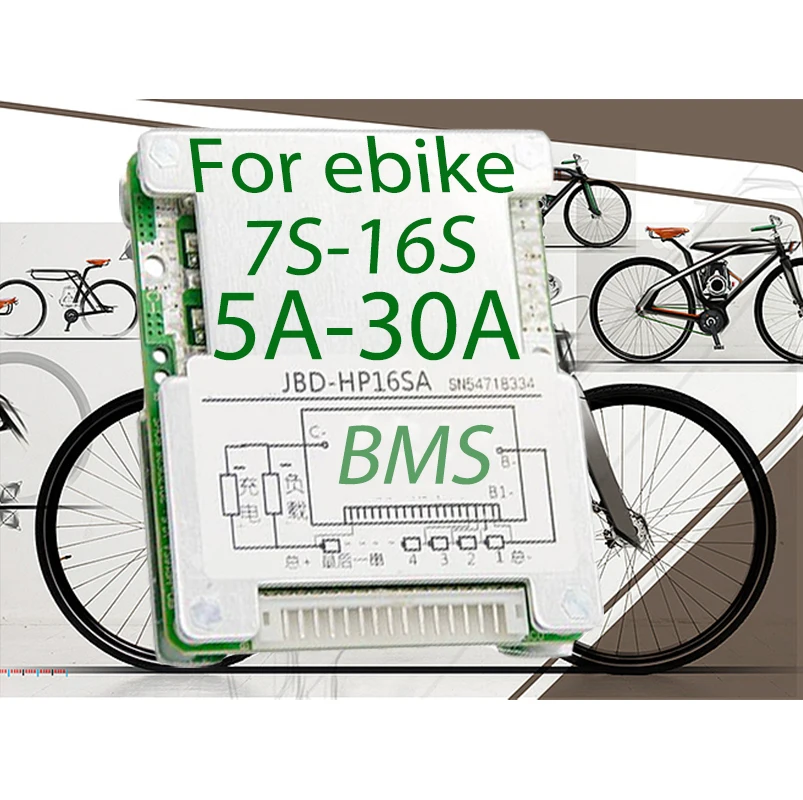 7s 25a bms 12V lifepo4 battery bms battery Protection Board 24V 18650 Charger balanced bms for e-bike
