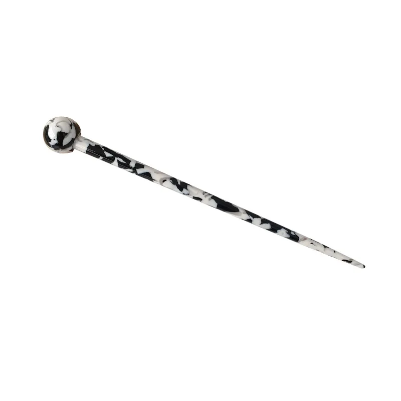 Headwear Plate Made Simple Hairpins Wild Acetate Hair Fork Small Ball Head Tool Stick Accessories Fashion Women