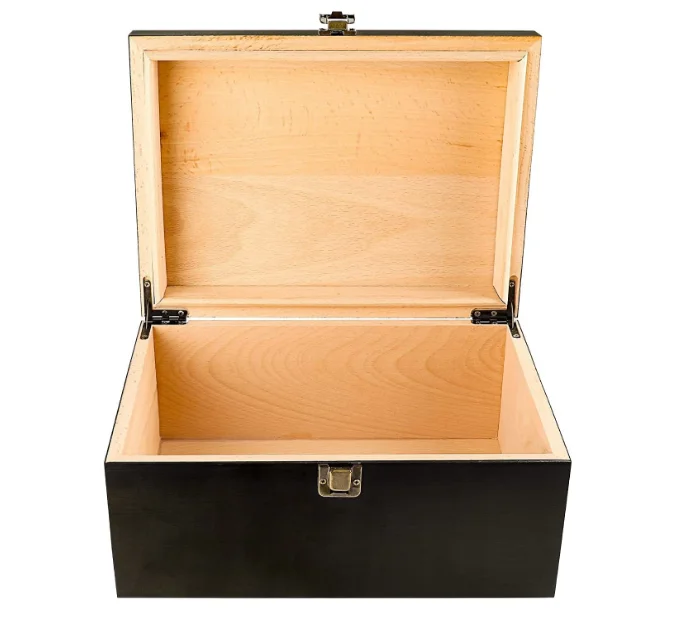 wooden factory FSC&BSCI Large Wooden Keepsake Box Decorative Boxes with Hinged Lid