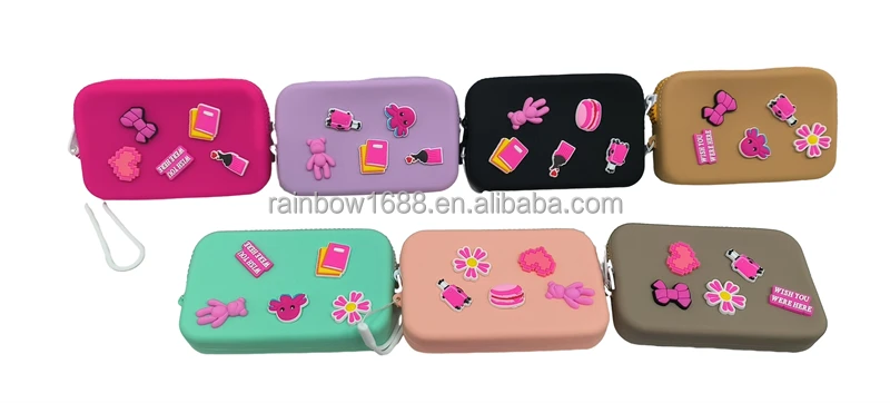 Girls Cute Animal Wallet Small Silicone Bags Custom Cartoon Kids Coin Purse Bulk Wholesale Silicone Coin Purse