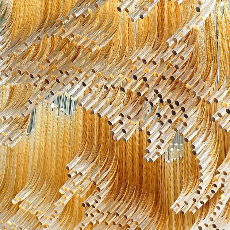 ECOJAS profession customize Hotel Chandelier For Sale Contemporary Glass Tube Chandelier For Lobby