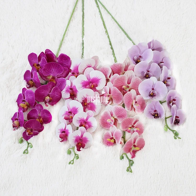 MSFAME High Quality Real Touch Latex Orchids Home Decoration Flower Butterfly Orchid