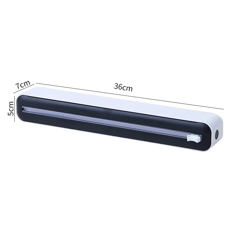 2-in-1 Plastic Food Film Dispenser Wrap with Cutter Storage Box Kitchen Accessories for Aluminum Foil Stretch Single Tier