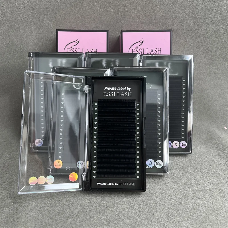 Wholesale Silk Mate Black Volume 6-30mm Eyelash Extensions Fan False Eyelashes Extension Private Label Lash Extension Supplies