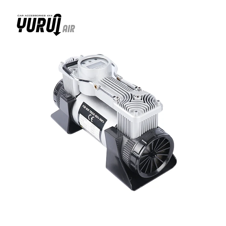 Металлический двойной цилиндр 12 в воздушный компрессор 12 в прямой привод сверхмощный насос для шин Быстрый воздушный насос автомобильный воздушный компрессор