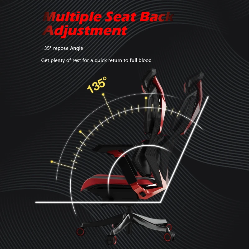 Luxury High Back Ergonomics Adjustable Height Mold Foam Seating Pu Leather Gaming Chair