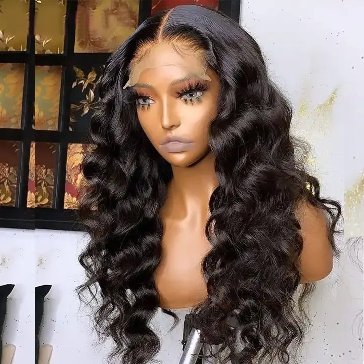 38 40 inch wear and go glueless full Hd lace human hair wig brazilian pre plucked glueless frontal wigs for black women glueless
