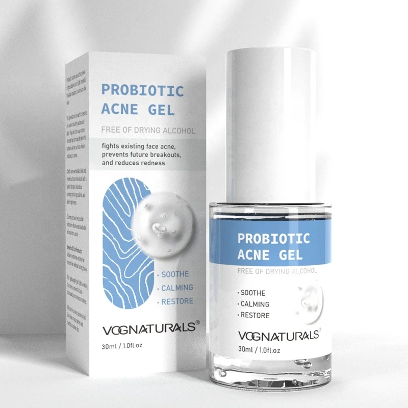 OEM Private Label Probiotic  Soothing Reduces Redness Prevent Breakouts Anti-inflammatory Acne Remover Gel