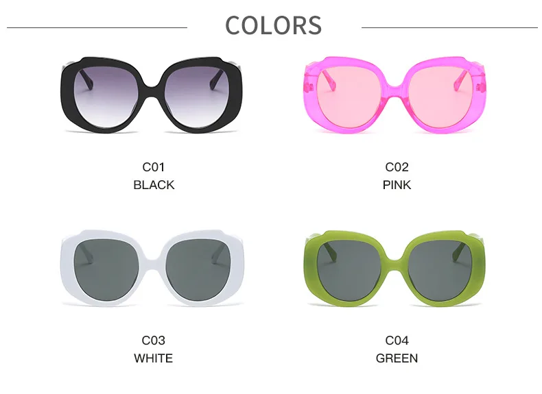 GUVIVI New 2022  round big frame sunglasses fashion candy-colored sunglasses men and women tide street shooting net red glasses