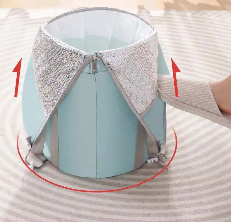 Large Capacity Folding Foot Bath Basin Long Lasting Insulation and Deepening Foot Bucket for Soaking Feet