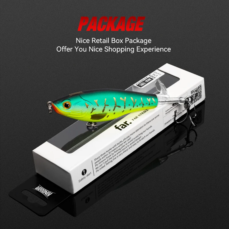 Kingdom new arrive whopper popper fishing lure hard plastic long casting floating whopper popper pike fishing lure for seal