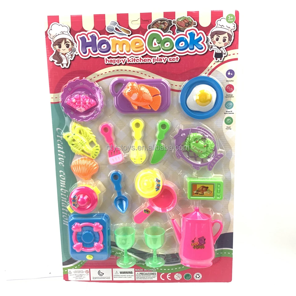 Miniature Food Cooking Toys Mixed Pretend Cookware Dollhouse Kitchen Accessories for Kids