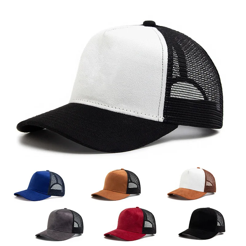 Pure Cotton 3D Embroidery Letter Two Tone Baseball Caps Embroidery Logo Custom Suade A Frame Fitted Cap Hat