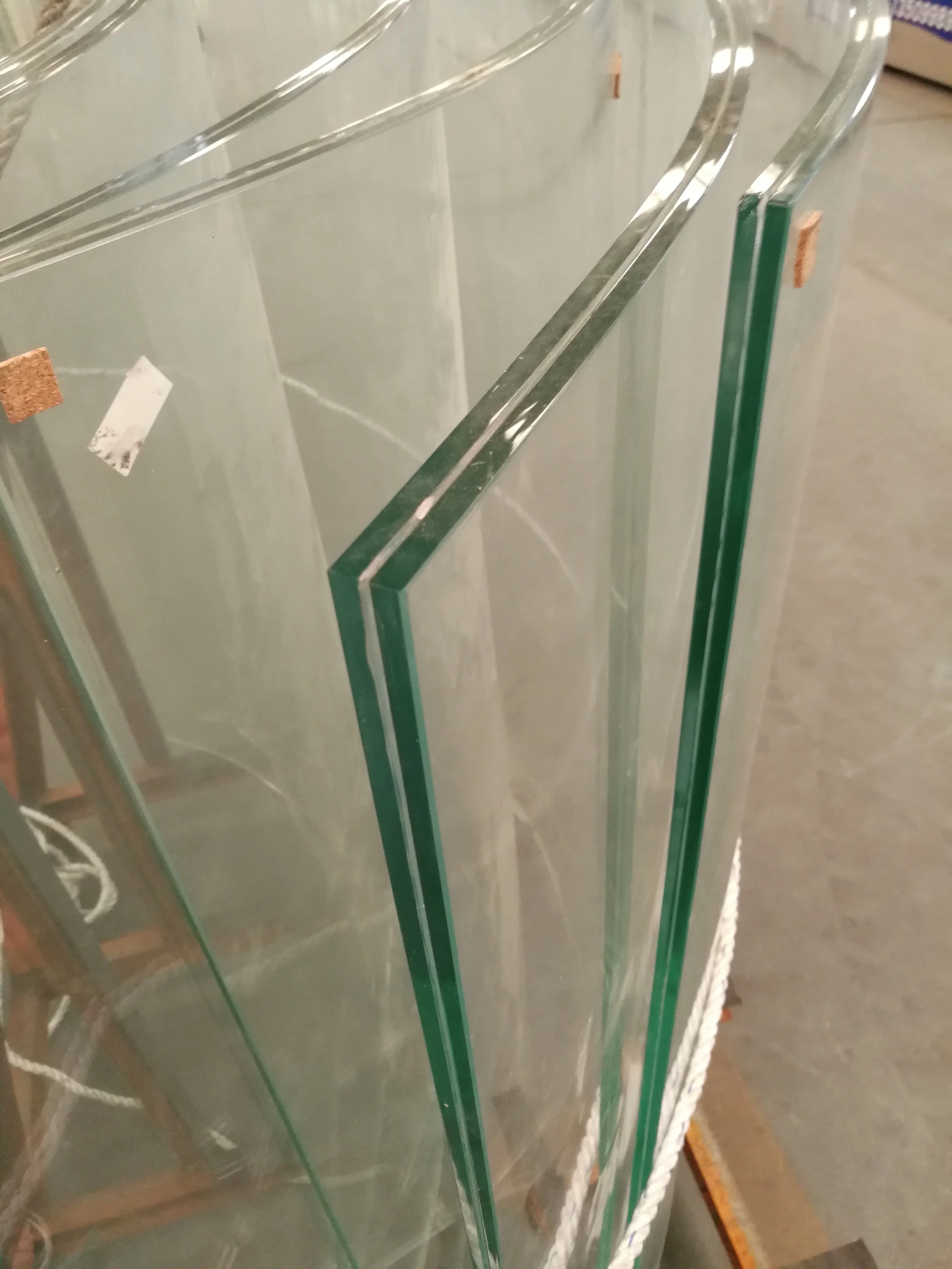 6+6 8+8 10+10 12+12 insulated three and two layers skylight laminated doom glass round