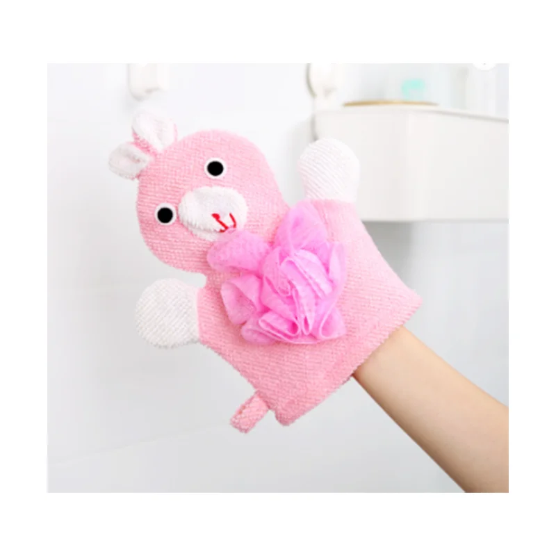 Разноцветные дополнительные детские перчатки для ванны и душа, большие Симпатичные губчатые перчатки для ванны