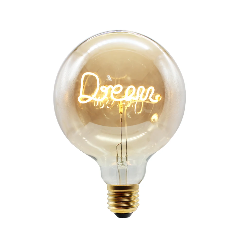 Edison B22 E26 E27 Antique Brass Light Bulb in G80/95/125 round Squirrel Cage Design 25W 40W 60W Vintage Lamp 2200k-2700k