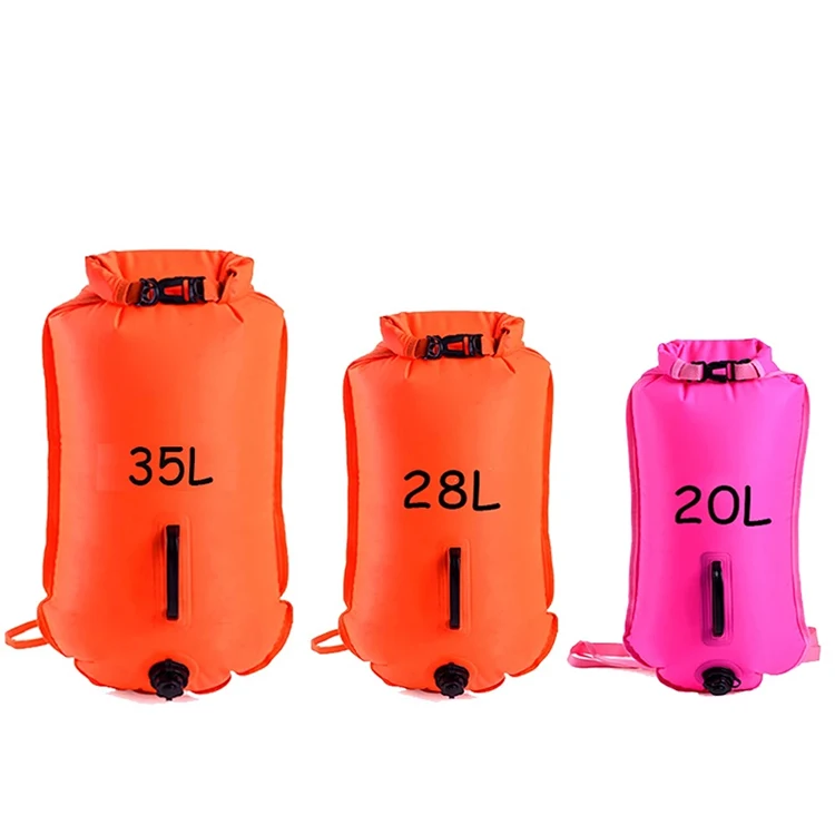 Waterproof Dry Bag OEM PVC Life Buoy Waterproof Swim Buoy Bag for Open Water