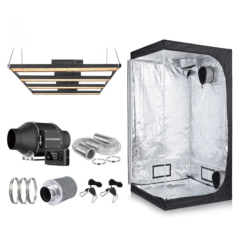 China Manufacturers Hydroponic Plant 5x5 Indoor Tent Complete Kit 800W UV IR Grow Bar Light Smart Fan Filter Ventilation Combo