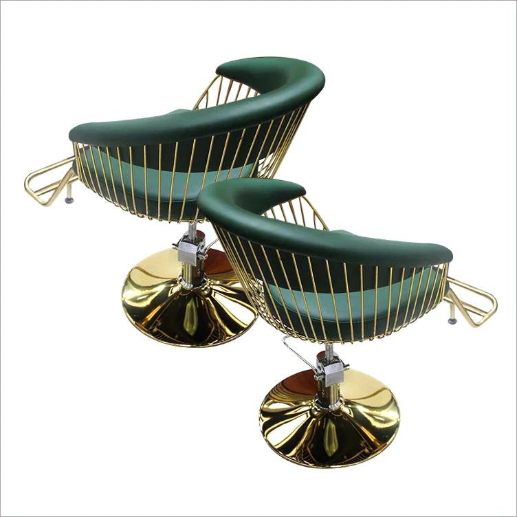 green synthetic leather beauty set all purpose salon chairs