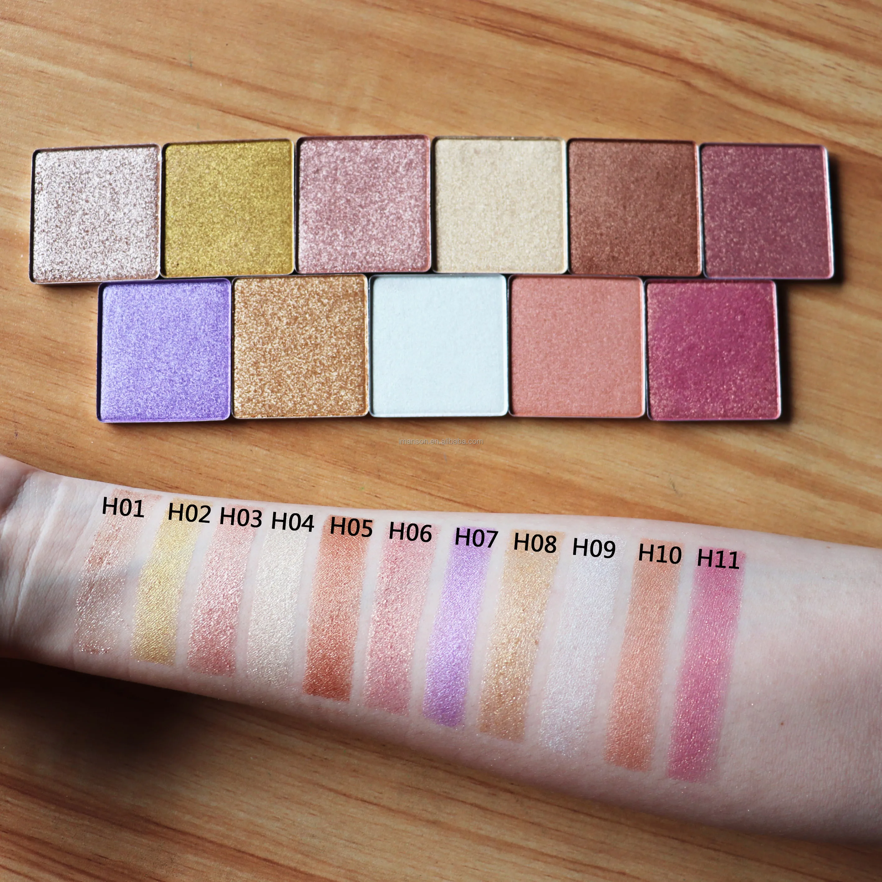 Wholesale Vendor DIY Single Highlighter & Blusher Palette Make up Face