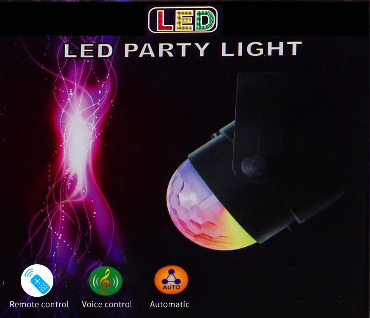  Освещение для дискотеки сценический RGB-звук активный светодиодный светильник Хрустальный Волшебный шар с