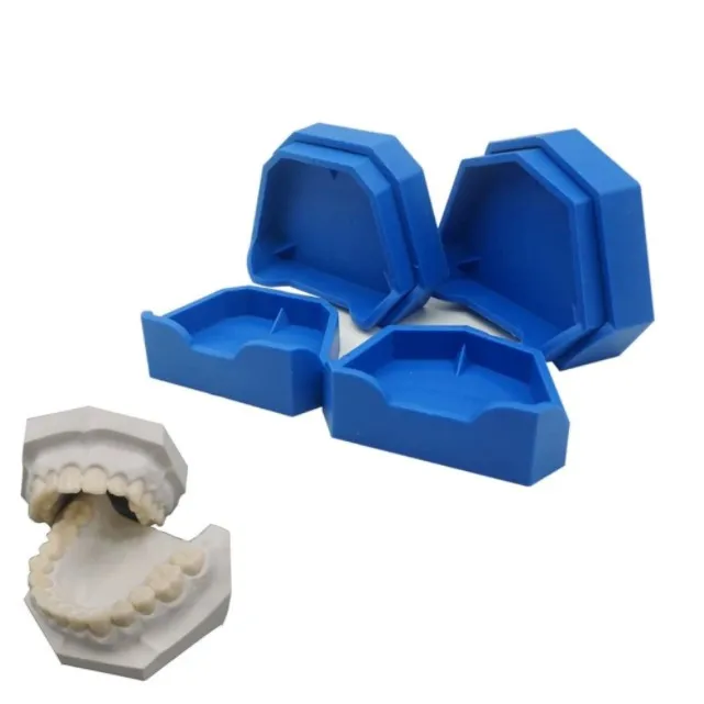SJ Dental Autoclave Silicone Impression Tray Base Dental Consumable Plaster Mold Base Former Color Blue