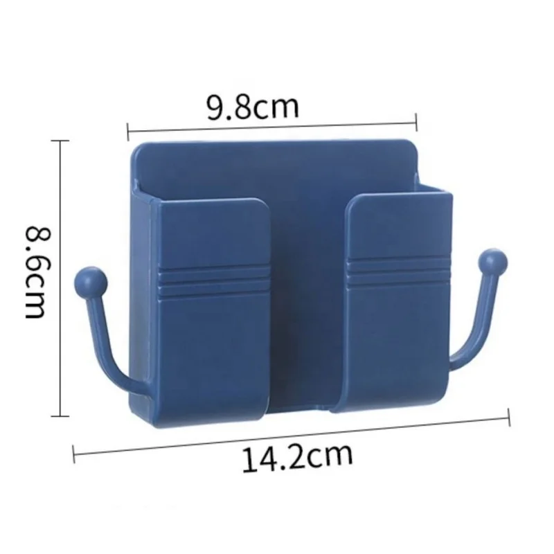 Wholesale Bedside Mobile Phone Charging Storage Holders Multifunctional Punching-free Wall-mounted Phone Accessories Rack