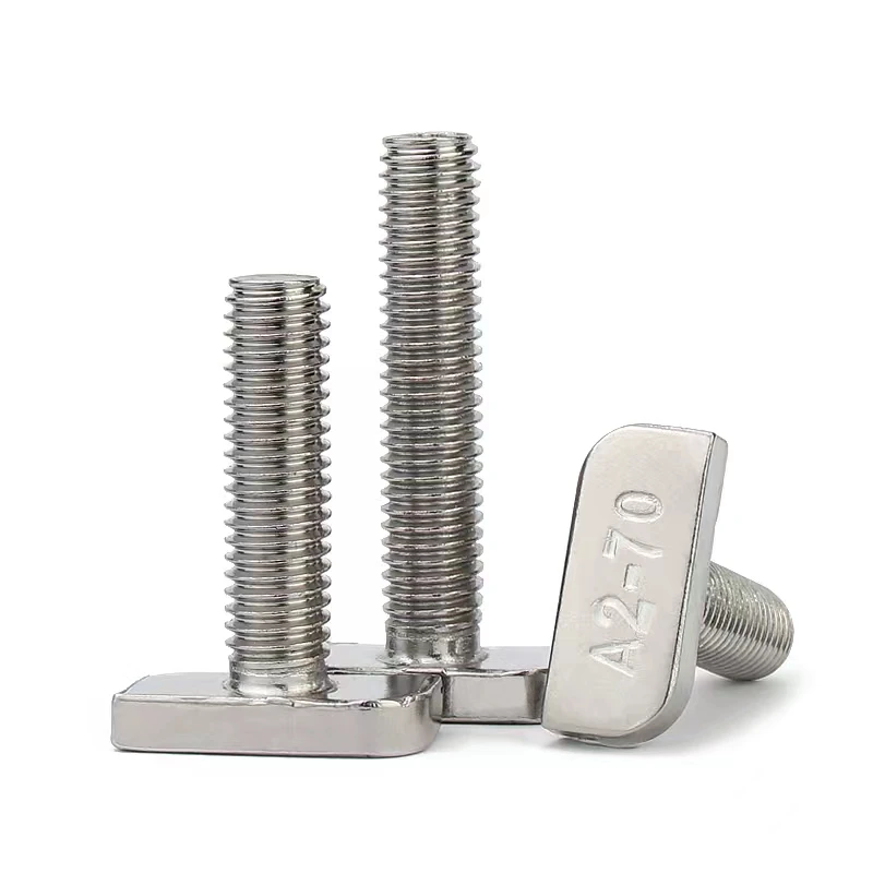 Stainless Steel M8 T Bolt SS304 Hammer Head Shaped for Solar Panel Mounting