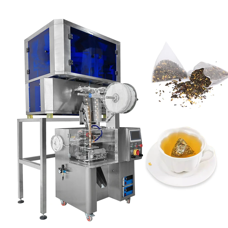 Automatic triangle pyramid silk tea bag packing machine for Inner and Outer Tea Bag Packaging Machine MD-168