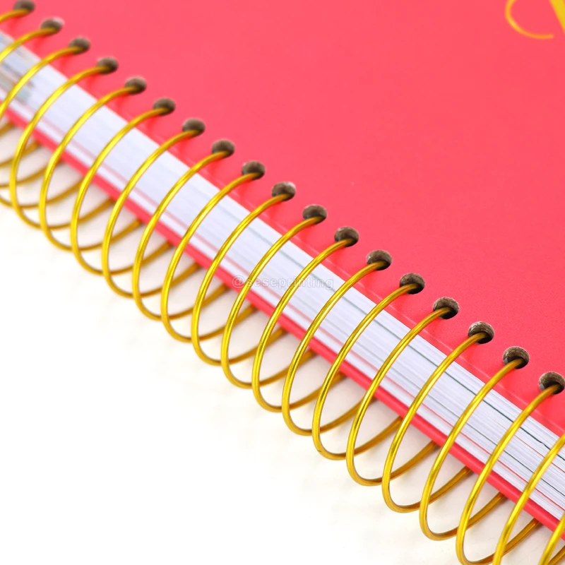 Custom Logo Journal Notebook Printing Spiral Diary Weekly Monthly Schedule Planner with Pocket