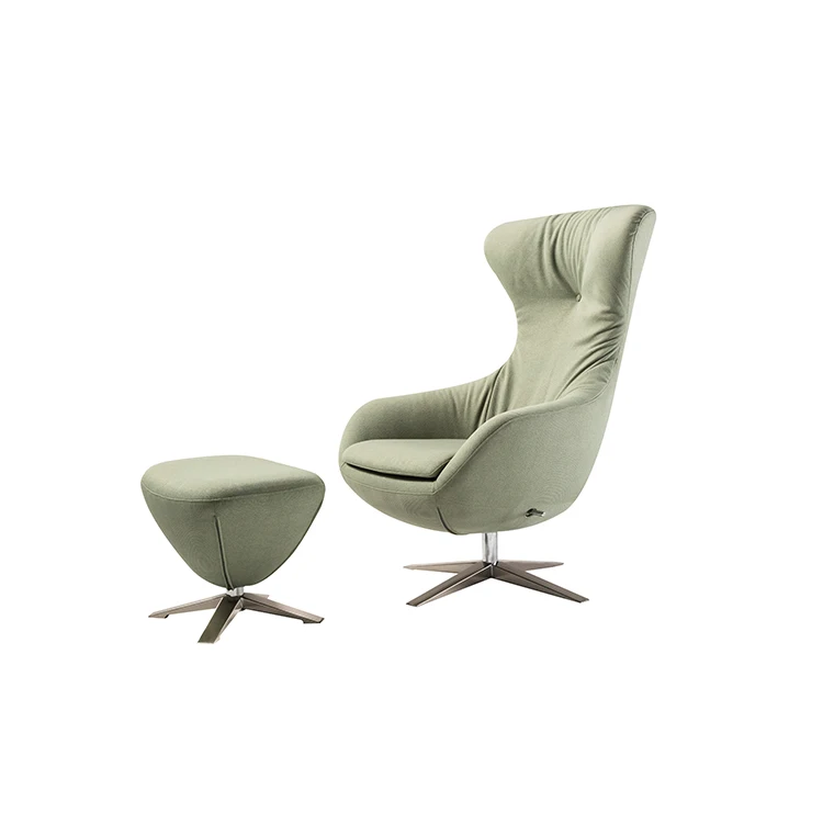 High back leisure chair  swivel chair with ottoman living room design inn furniture