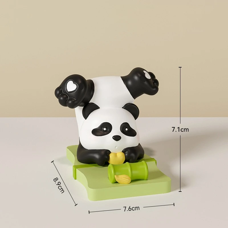 Hot sale resin Panda Table Phone Holder Creative Table Decor Panda Image Mobile Phone Stand