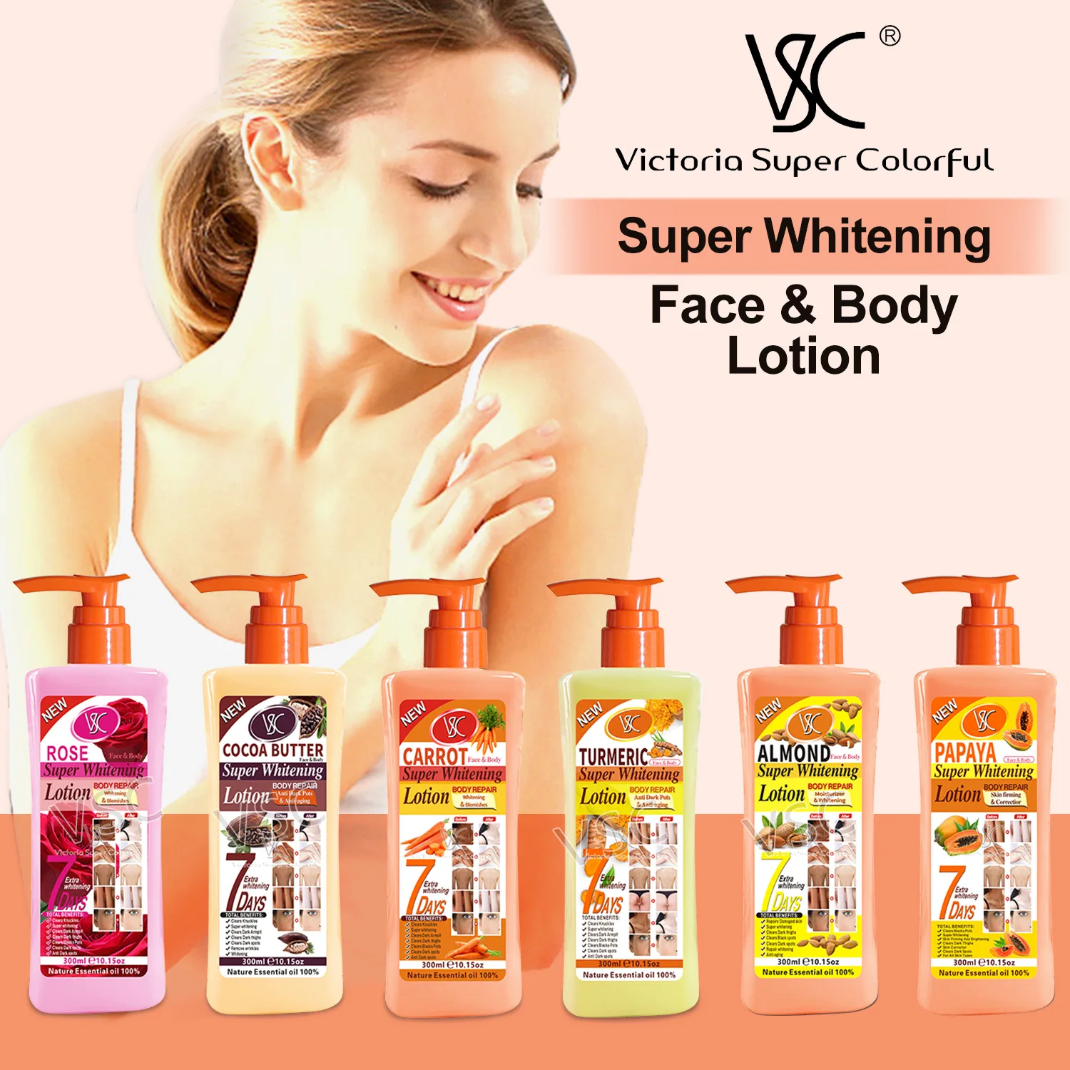High Quality Turmeric Lotion Skin Care Whitening Cream Brightening Smoothing Moisturizer Nourishing Vitamin C Body Lotion