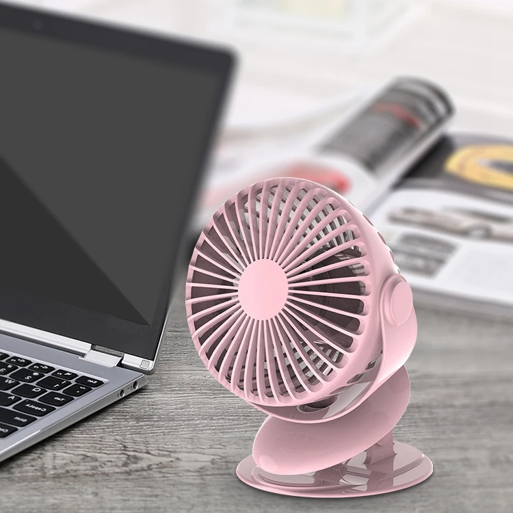 Rechargeable USB Stroller Portable Powered Fan Small Clip on Fan Desk Fan for Office Outdoor Traveling Camping
